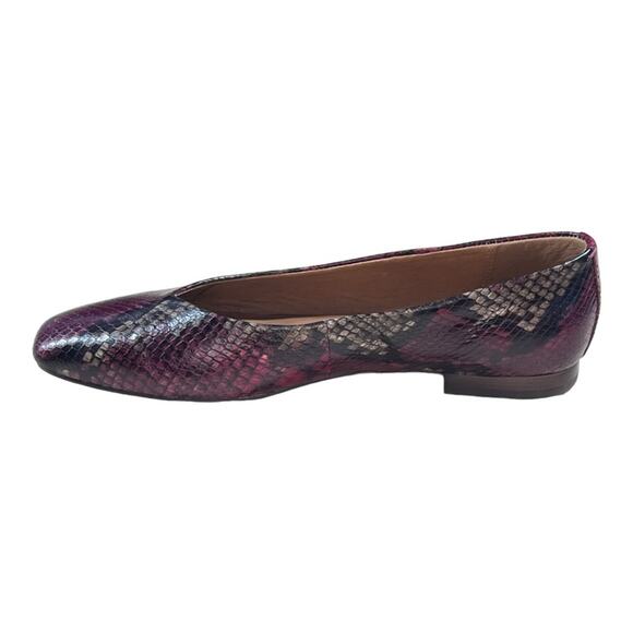Frye Dana Ballet Flats In Multi Berry Reptile Womens Size 8 - Picture 2 of 5